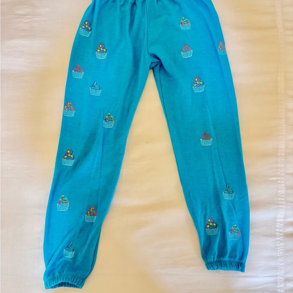 Chaser Blue Jogger Sweatpants with Embroidered Design